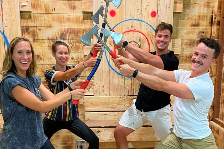 a group of people posing for the camera